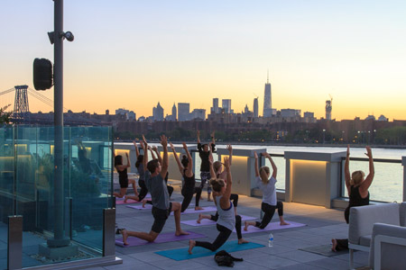 Yoga class stretching - 1N4 Williamsburg New York